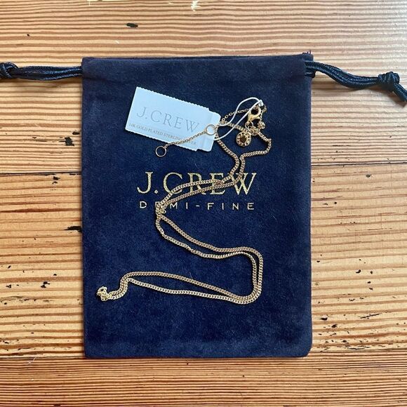 J. Crew Demi-fine 14k gold-plated 20” curb chain necklace. NWT. - Picture 9 of 10